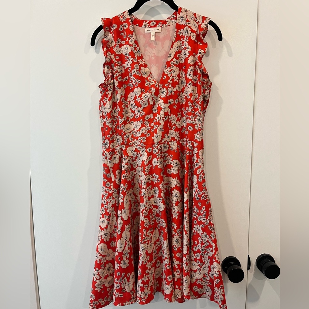 Rebecca Taylor Cherry Blossom Silk Dress